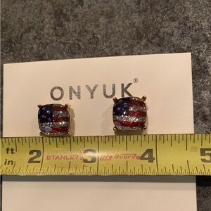 Red White Blue Flag Patriotic Earrings